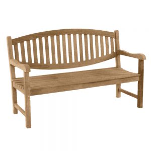 teak bench garden oval